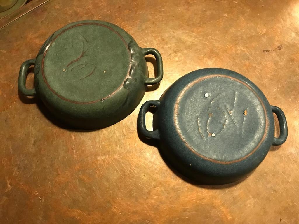 Vintage jaren 70 keramiek soepkommen, Antiek en Kunst, Ophalen of Verzenden