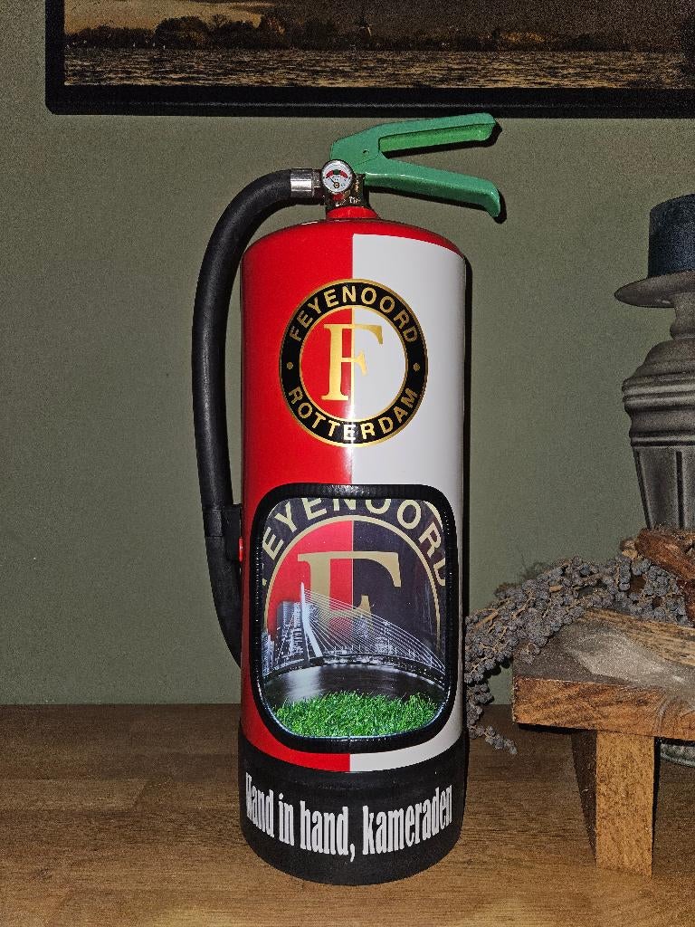 Feijenoord decoratieve brandblusser, mancave, Ophalen of Verzenden, Nieuw, Minder dan 50 cm