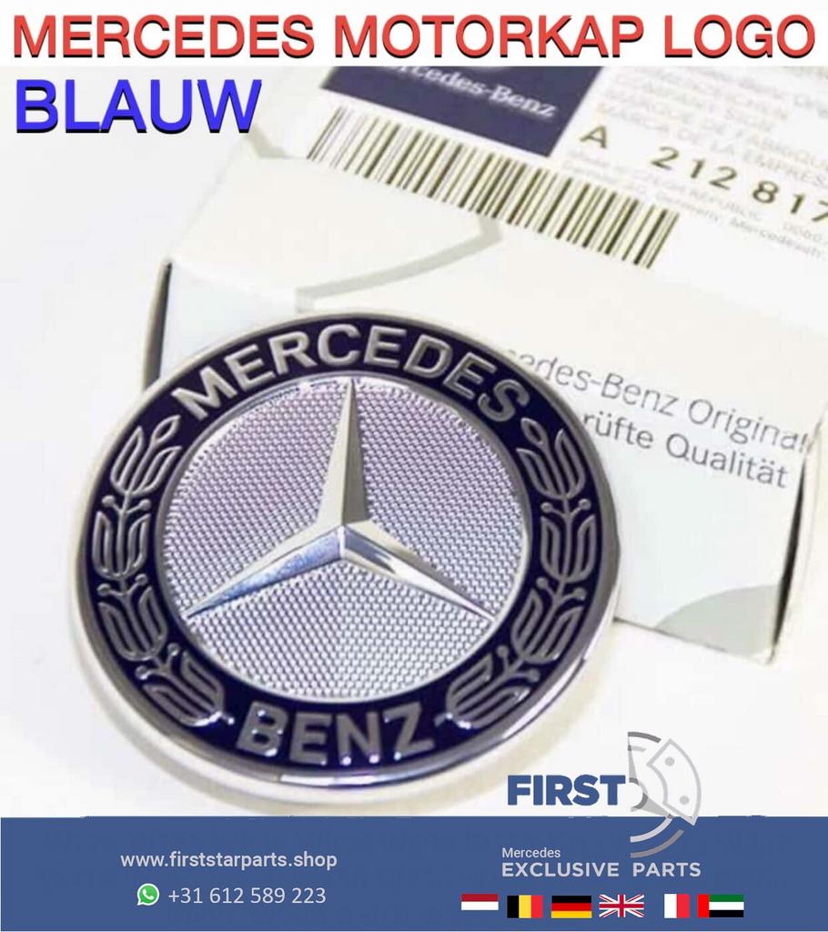 Mercedes MOTORKAP LOGO BLAUW EMBLEEM W176 W177 W246 W247 W11