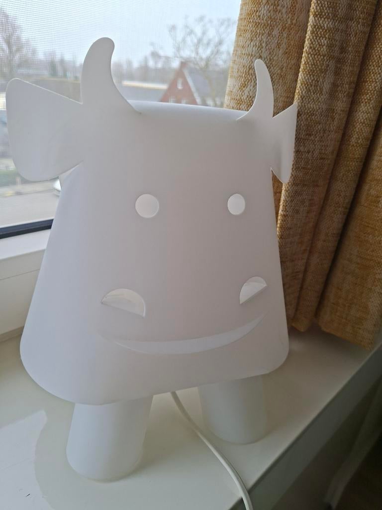 Zzzoolight Koe Nachtlampje - Wit Design Lamp, Kunststof, Ophalen of Verzenden, Zo goed als nieuw, Minder dan 50 cm