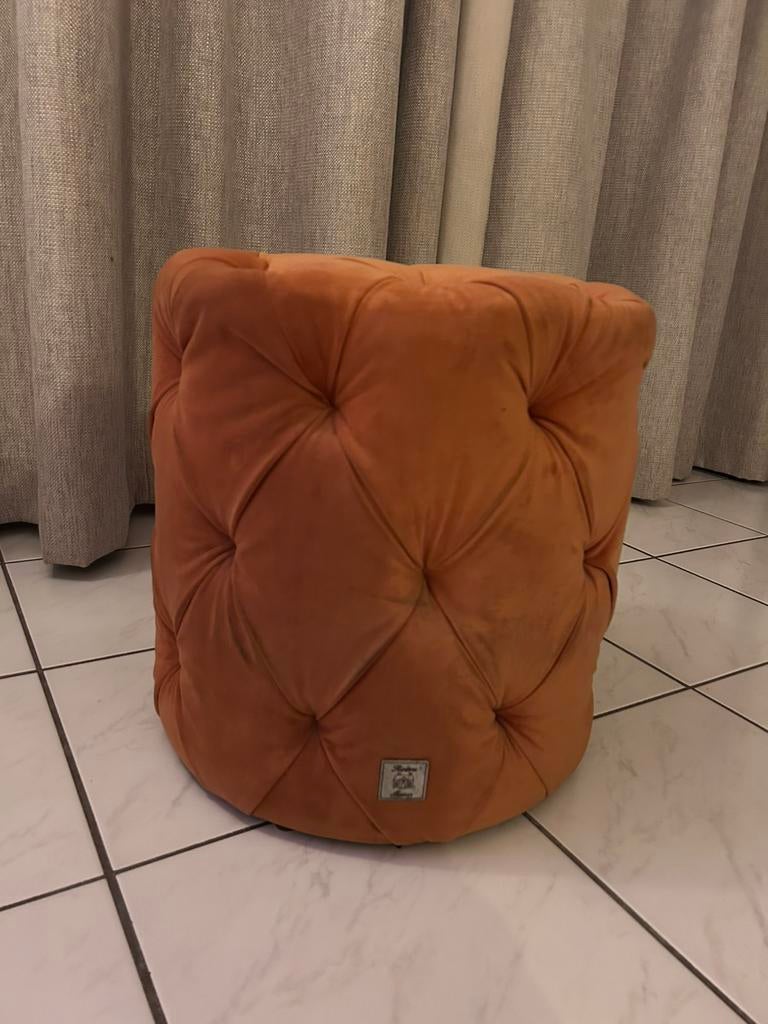 Rivièra Maison footstool, Ophalen, Minder dan 50 cm, Rond, Minder dan 50 cm