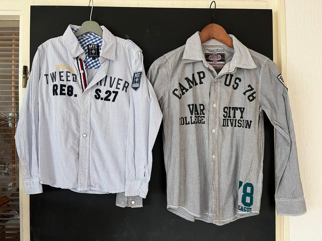 146 152 158 blouse jongen overhemd wit blauw meerdere, Ophalen of Verzenden, Zo goed als nieuw, Jongen, Overhemd of Blouse