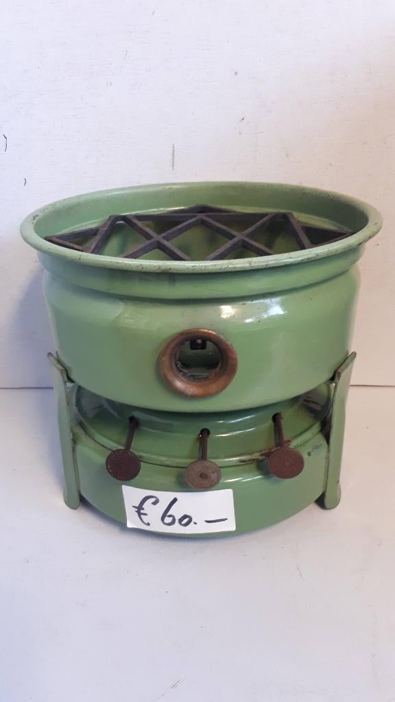 Petroleumstel 3Pits Groen, Antiek en Kunst, Antiek | Emaille, Ophalen of Verzenden