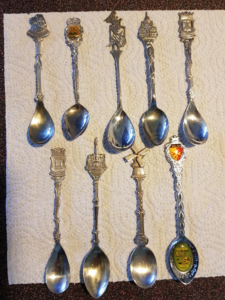 9 Vintage Lepeltjes, Ophalen of Verzenden