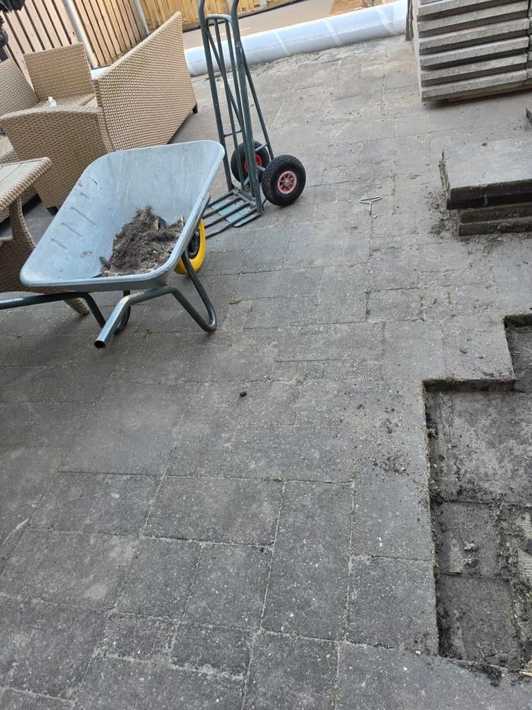 Wildverband tegels 25m2 6cm dik, Tuin en Terras, Ophalen, Beton, Terrastegels