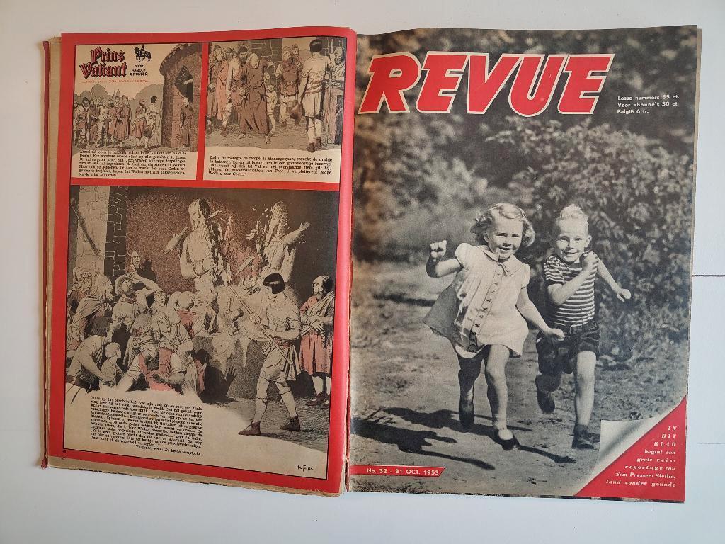 Oude ingebonden Revue tijdschriften, Verzamelen, Ophalen of Verzenden, 1940 tot 1960, Nederland, Tijdschrift