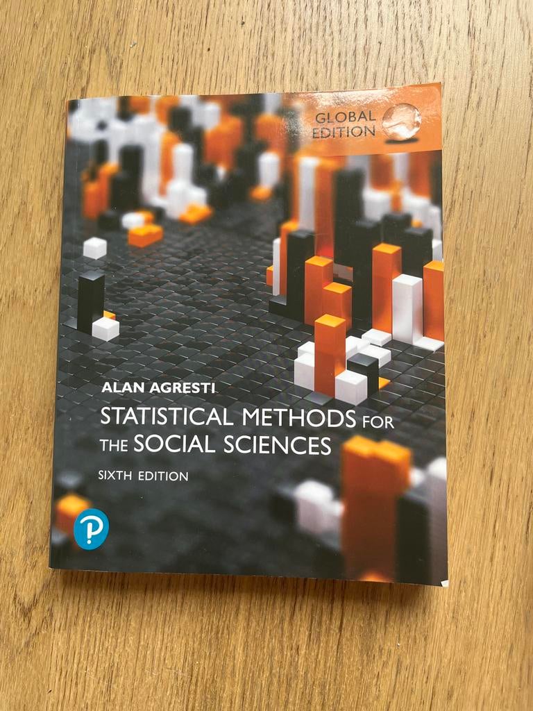 Statistical Methods for the Social Sciences - ZGAN, Boeken, Studieboeken en Cursussen, Ophalen of Verzenden, Gamma, Zo goed als nieuw