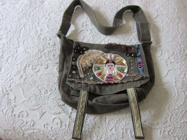 PUKKEL TAS, Ophalen of Verzenden, Zo goed als nieuw, Groen, Schoudertasje