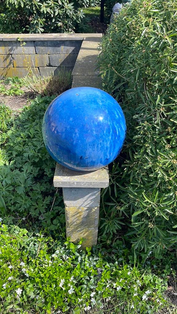 Blauwe tuin bal, Tuin en Terras, Ophalen, Zo goed als nieuw, Kunststof