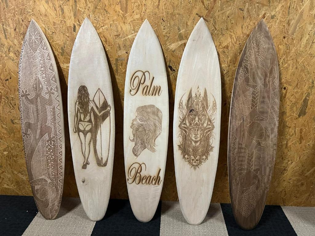 150 cm - houten decoratie - wandbord - surfboard, -, -, Nieuw, Ophalen of Verzenden