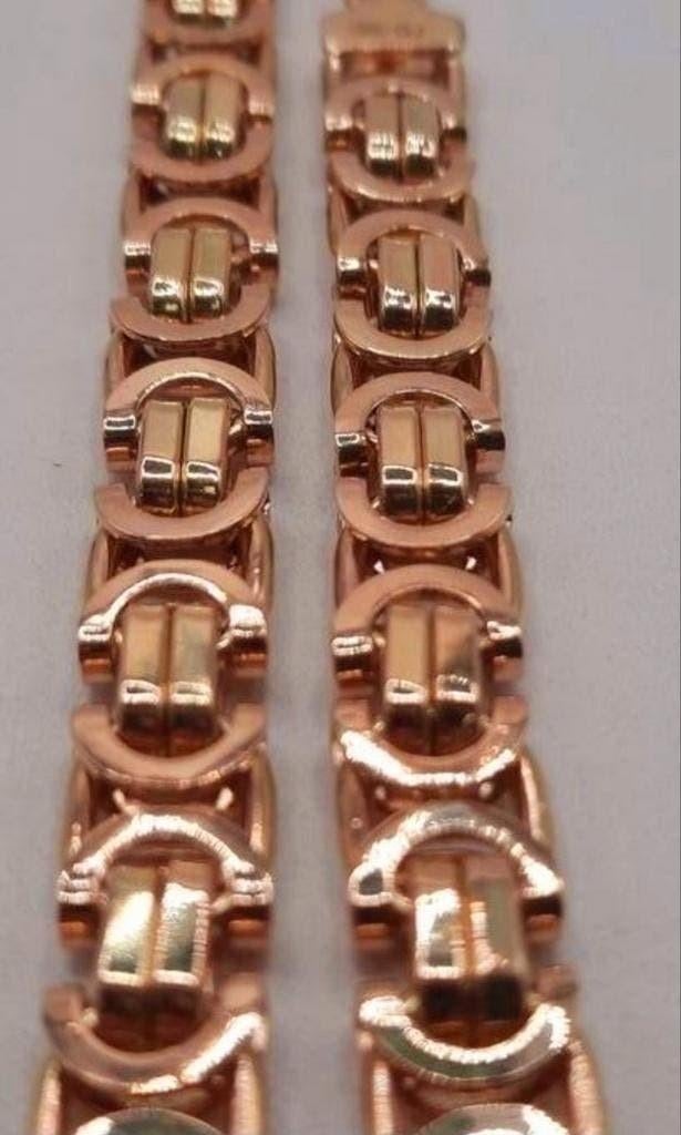 gouden platte koningsketting 14kt, Www.bredajuwelier.nl, Nieuw, Ophalen of Verzenden, Www.bredajuwelier.nl