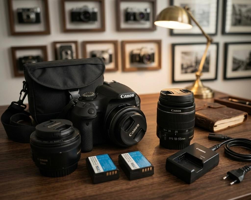 Canon EOS 2000D/ 2x lens/ 2x accu, Spiegelreflex, Canon, Ophalen of Verzenden, Zo goed als nieuw