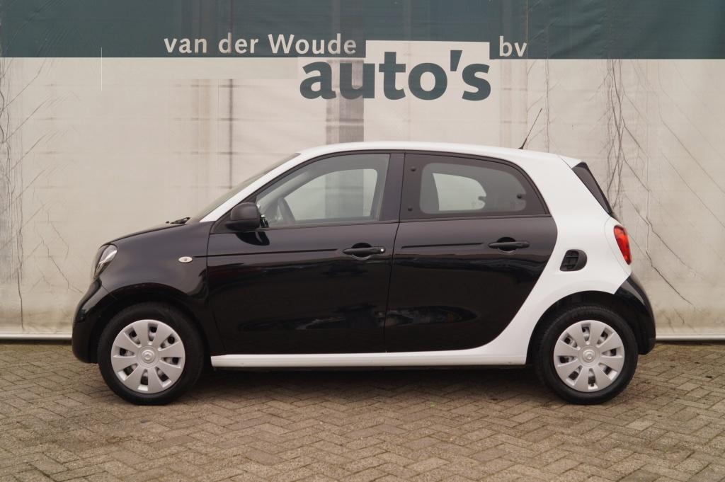 Smart Forfour 1.0 Pure Edition -AIRCO-CRUISE- (bj 2016), Stof, Gebruikt, 4 stoelen, Zwart