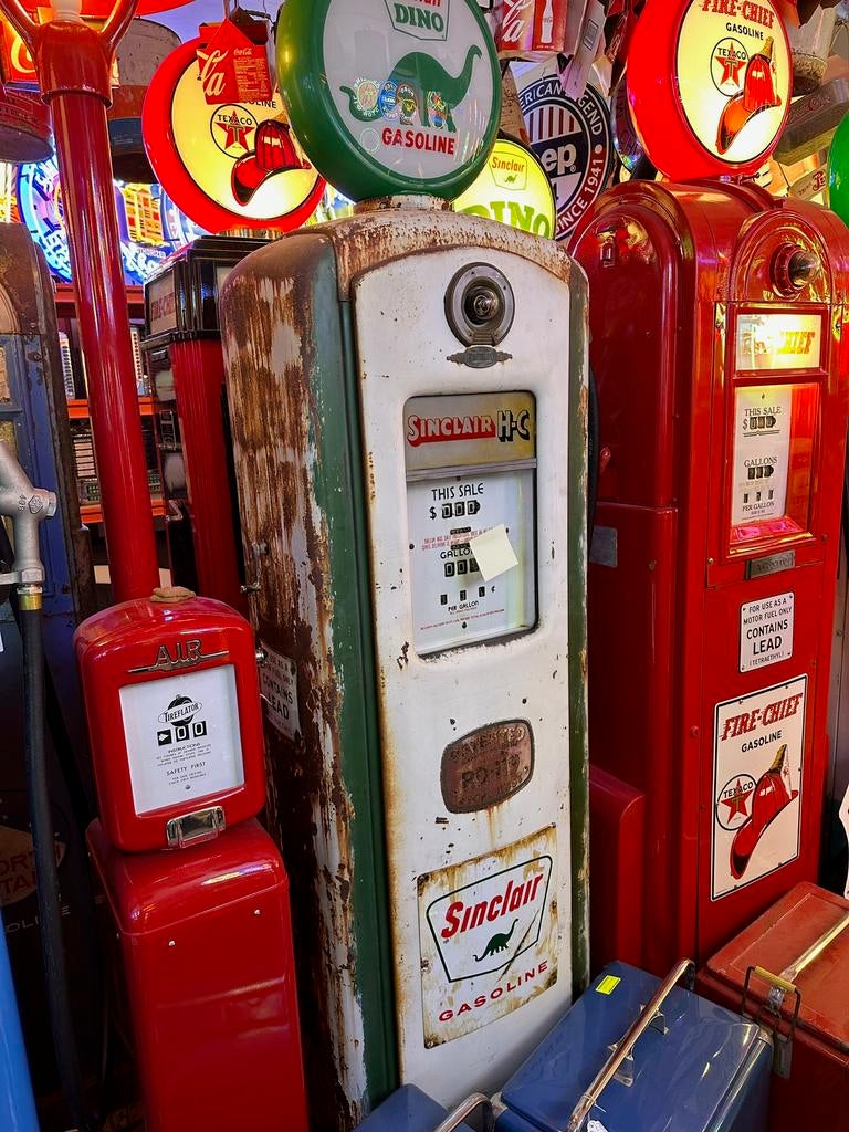 Verkocht! Benzinepomp gekocht bij benniesfifties, Ophalen, Huis en Inrichting