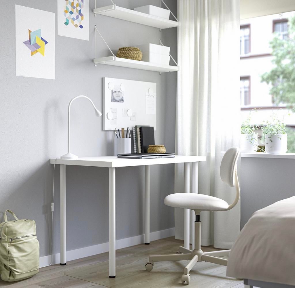 IKEA Bureau LINNMON / ADILS – Set van 2, Huis en Inrichting, Bureaus, Ophalen of Verzenden, In hoogte verstelbaar, Zo goed als nieuw