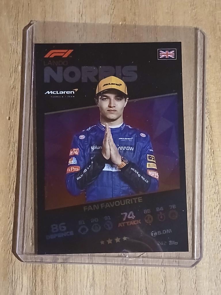 Lando Norris Fan Favourite Topps Turbo Attax 2021 F1 Kaart, Ophalen of Verzenden, Zo goed als nieuw, Losse kaart