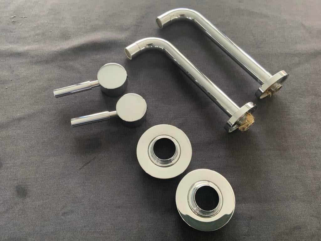 Dornbracht afbouwset wandkranen Meta, Ophalen of Verzenden, Zo goed als nieuw, Staal