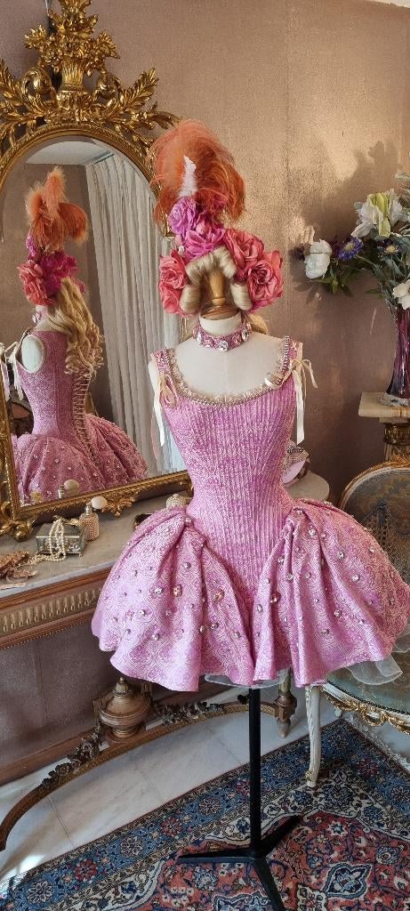 Rococo corset dress / inrijgcorset met stalen baleinen, Ophalen, Jeroen van der Klis, Kleding, Maat 36 (S)