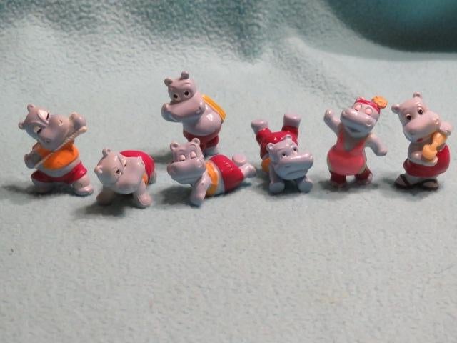 Figuurtjes Kindersurprise Happy Hippos jaren 80, Verzamelen, Verrassingseieren, Ophalen of Verzenden, Zo goed als nieuw, Hardplasticfiguren