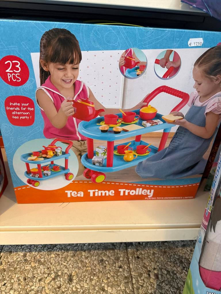 Nieuwe Tea Time Trolley Speelset - 23-delig, Ophalen of Verzenden, Nieuw, Jongen of Meisje