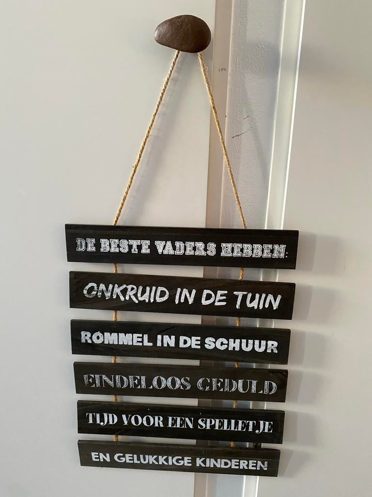 Houten wandbord 'De beste vaders hebben' vaderdag vader bord, Huis en Inrichting, Woonaccessoires | Wanddecoraties, Hout, Ophalen of Verzenden