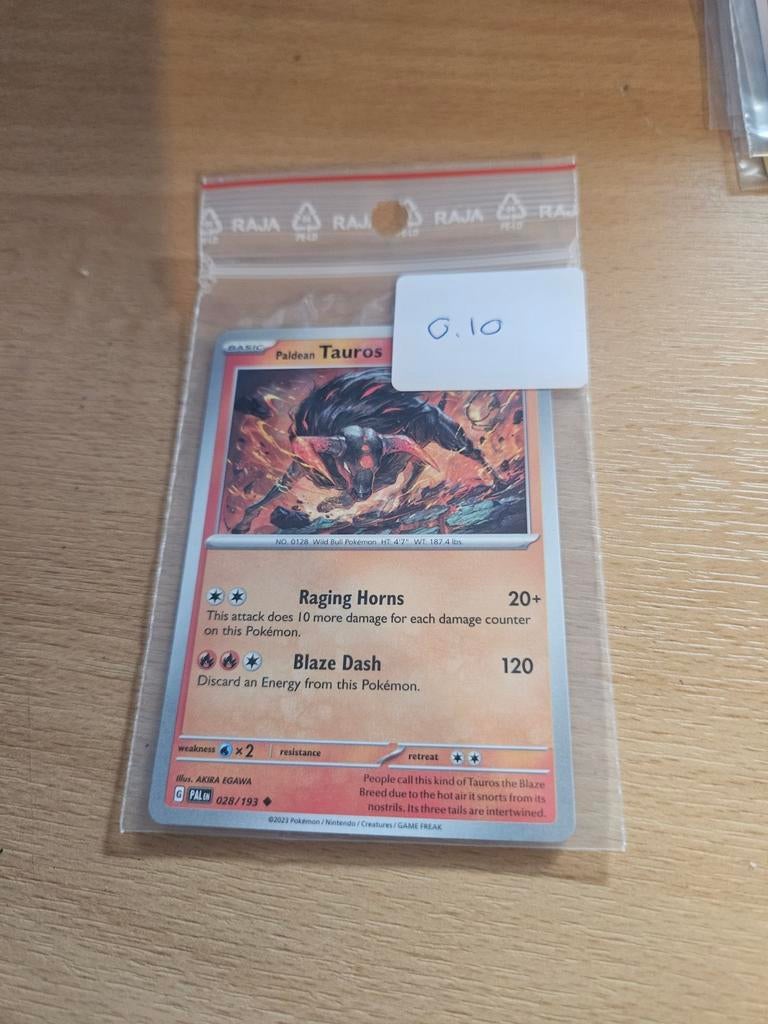 Paldean Tauros Pokémon kaart 028/193, Ophalen of Verzenden