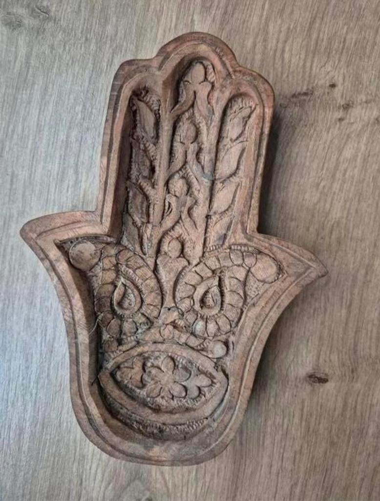 Nieuwe, handgesneden Fatima Khamse hand van hout., Ophalen of Verzenden, Nieuw