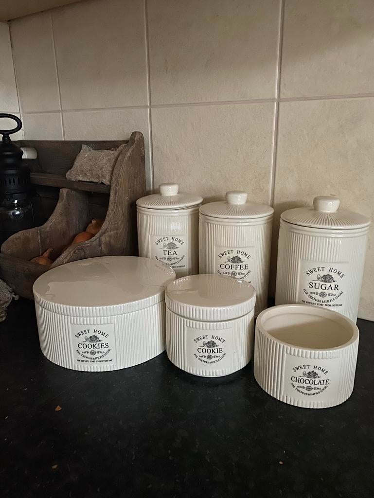 Sweet home voorraadpotten, Ophalen of Verzenden, Zo goed als nieuw, Overige materialen, Pot, Bus of Blik