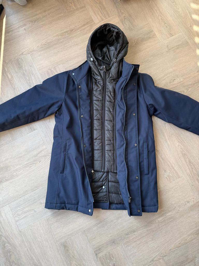 Cavallaro Napoli Parka – Navy – M, Ophalen of Verzenden, Zo goed als nieuw, Maat 48/50 (M), Blauw