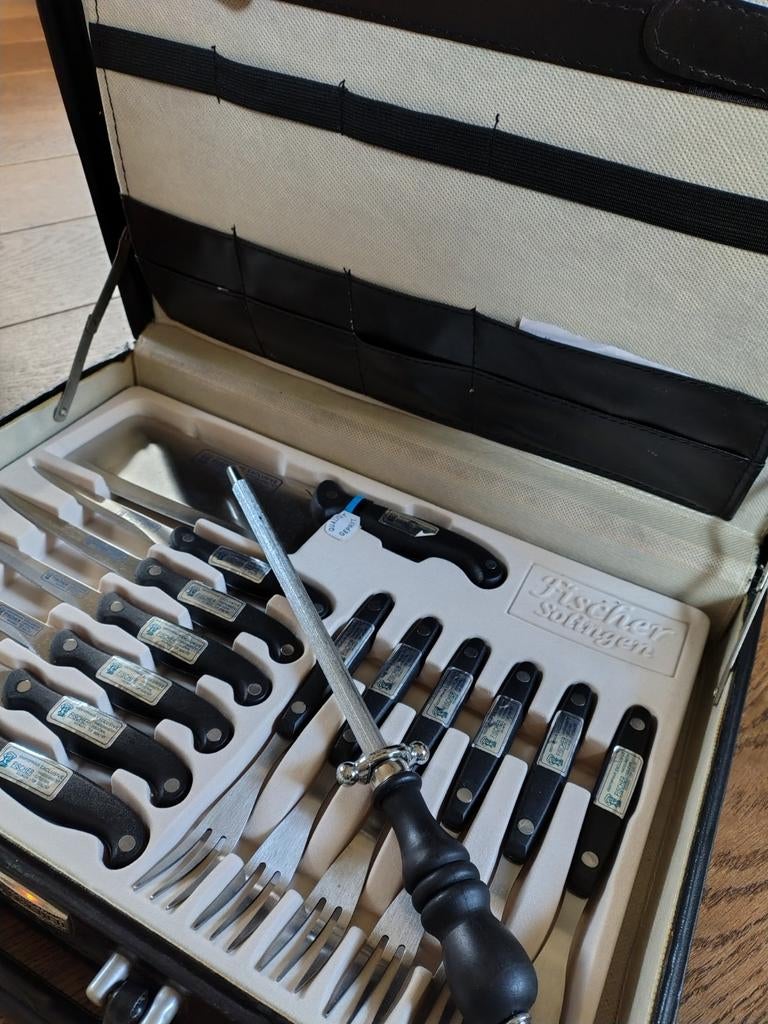 Fischer Solingen messenset in koffer, Ophalen of Verzenden, Nieuw, Rvs of Chroom