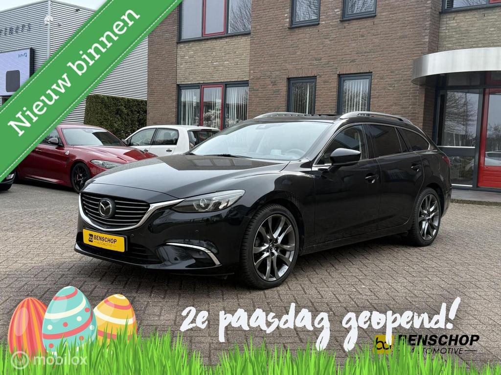 Mazda 6 Sportbreak 2.5 SkyActiv-G 192 GT-M Schuifdak Leer Na, 6 sportbreak, Zwart, Leder, Stationwagon