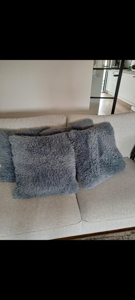 2 zgan zachte riviera maison kussens, Ophalen of Verzenden, Zo goed als nieuw, Blauw, Vierkant