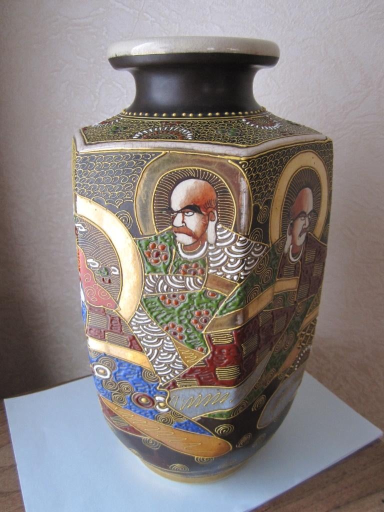 Prachtige Japanse Satsuma vaas Kyoto Meiji periode 1900-, Antiek en Kunst, Verzenden