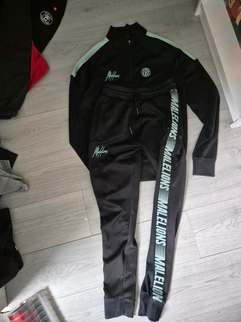 Malelions trainingspak maat M, Kleding | Heren, Sportkleding, Ophalen of Verzenden, Zo goed als nieuw, Zwart, Algemeen