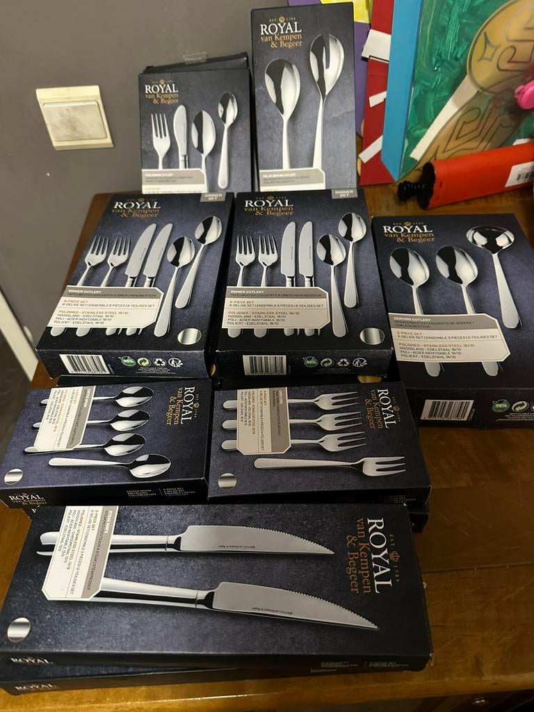 Royal Van Kempen & Begeer diverse bestek sets, Huis en Inrichting, Keuken | Bestek, Nieuw, Ophalen of Verzenden, Rvs of Chroom