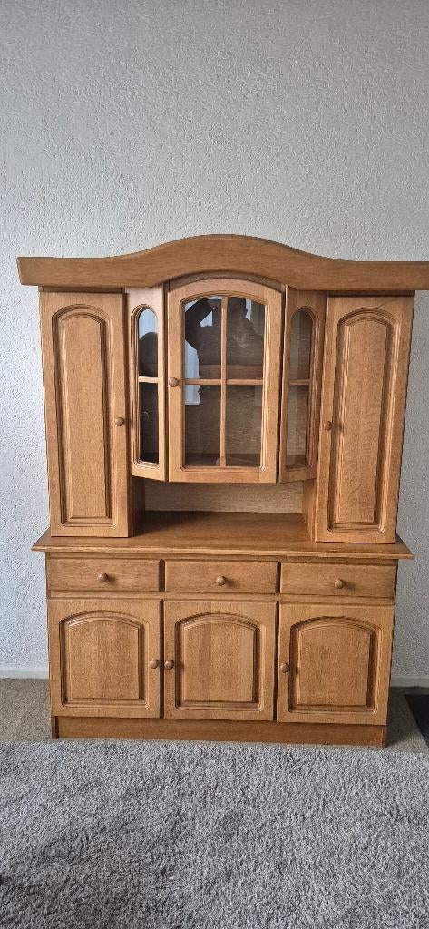 blank eiken buffetkast, Ophalen, Met plank(en), Gebruikt, 100 tot 150 cm