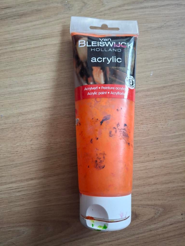 Van Bleiswijck Acrylverf - Oranje, Hobby en Vrije tijd, Schilderen, Ophalen of Verzenden, Gebruikt, Acrylverf