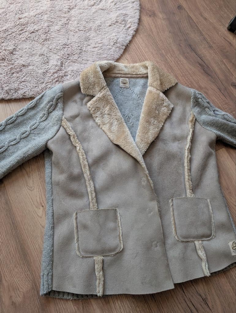 La Gauchita Jasje vest M/L Beige Bruin, Maat 38/40 (M), La Gauchita, Ophalen of Verzenden, Zo goed als nieuw