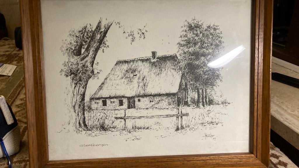 Giersbergen. Pentekening. Oude Boerderij, Ophalen of Verzenden
