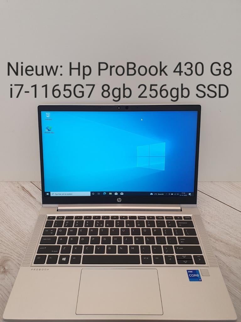 Nieuw: Hp Probook 430 G8 i7-1165G7 8gb 256gb SSD win 10 Pro, 256 GB, Met videokaart, Qwerty, 8 GB