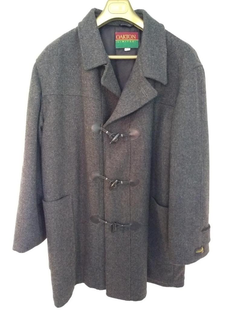 Mooie gewatteerde zuiver scheerwollen herenjas., Kleding | Heren, Jassen | Winter, Zo goed als nieuw, Maat 52/54 (L), Grijs, Ophalen