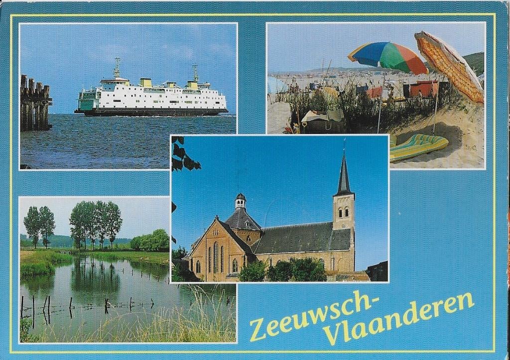 Zeeuws Vlaanderen Gelopen Ansichtkaart (B54), Verzamelen, Ophalen of Verzenden, 1980 tot heden, Gelopen