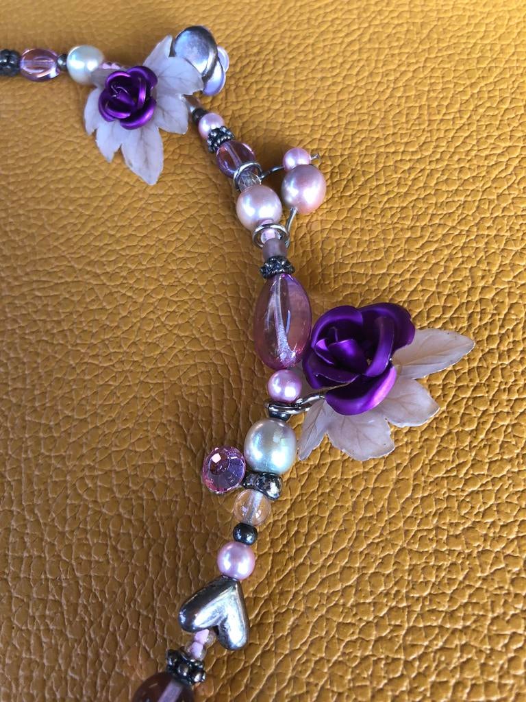 Mooie kettingen merk Sari en Exoal, Kunststof, Paars, Ophalen of Verzenden, Zo goed als nieuw