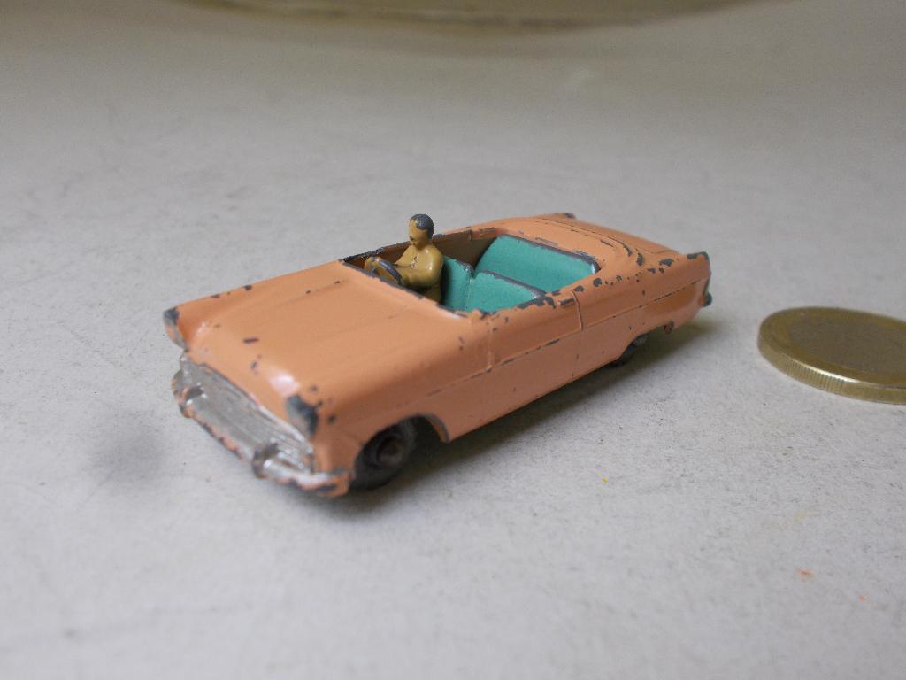1957 Matchbox Lesney 39A FORD ZODIAC CONVERTIBLE (Opknapper), Ophalen of Verzenden, Gebruikt, Auto, Lesney