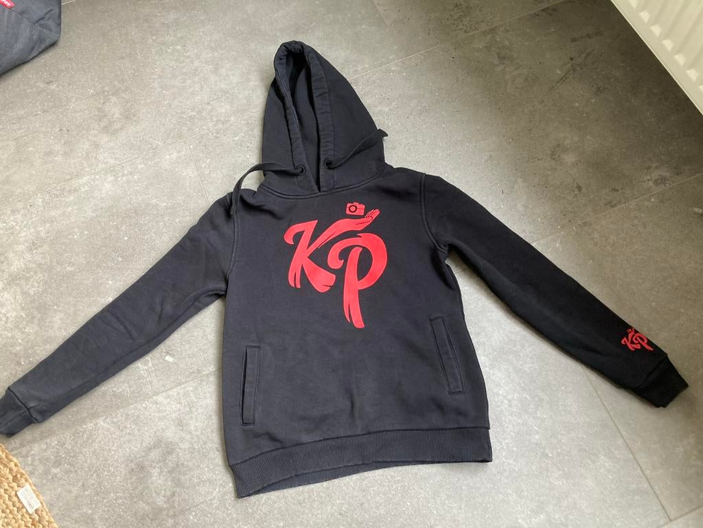 Hoodie knolpower enzo knol zwart rood, Ophalen of Verzenden, Zo goed als nieuw, Jongen of Meisje, Trui of Vest