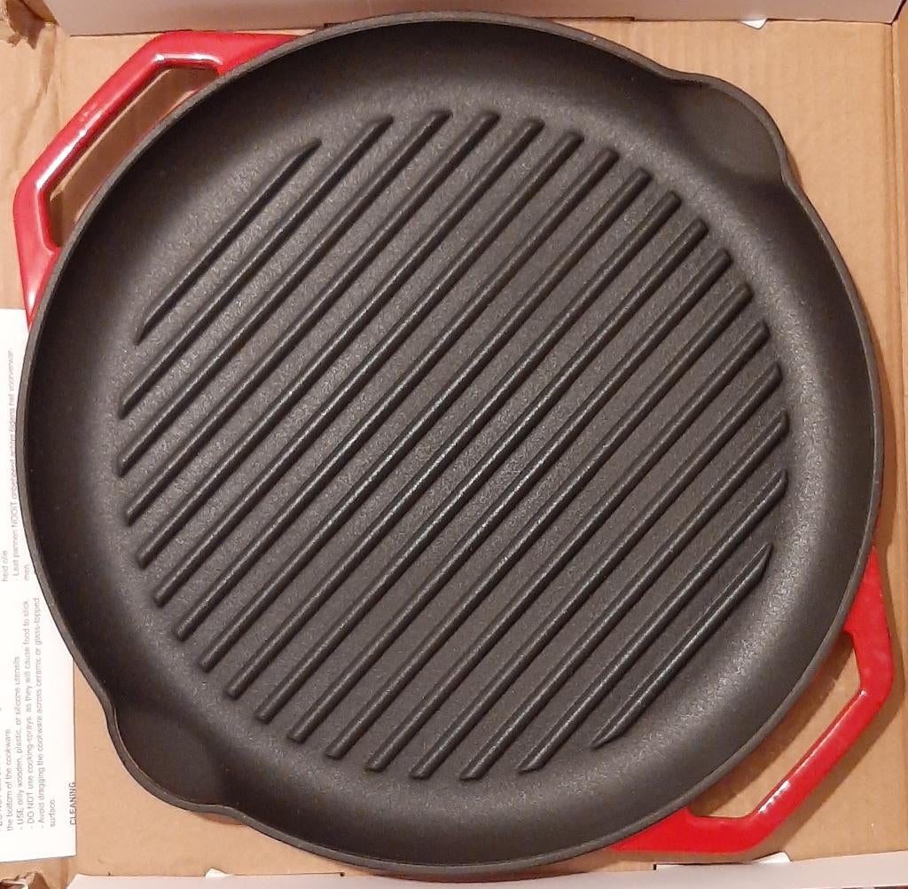 🥘Nieuw: Buccan signature gietijzer grillpan ø32 cm🏷️€41,-, Ophalen of Verzenden, Nieuw, Buccan