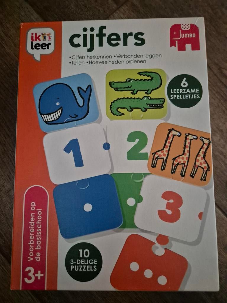 Jumbo Ik Leer Cijfers Puzzel - Educatief Speelgoed, Ophalen of Verzenden, Meer dan 50 stukjes, Zo goed als nieuw, 2 tot 4 jaar