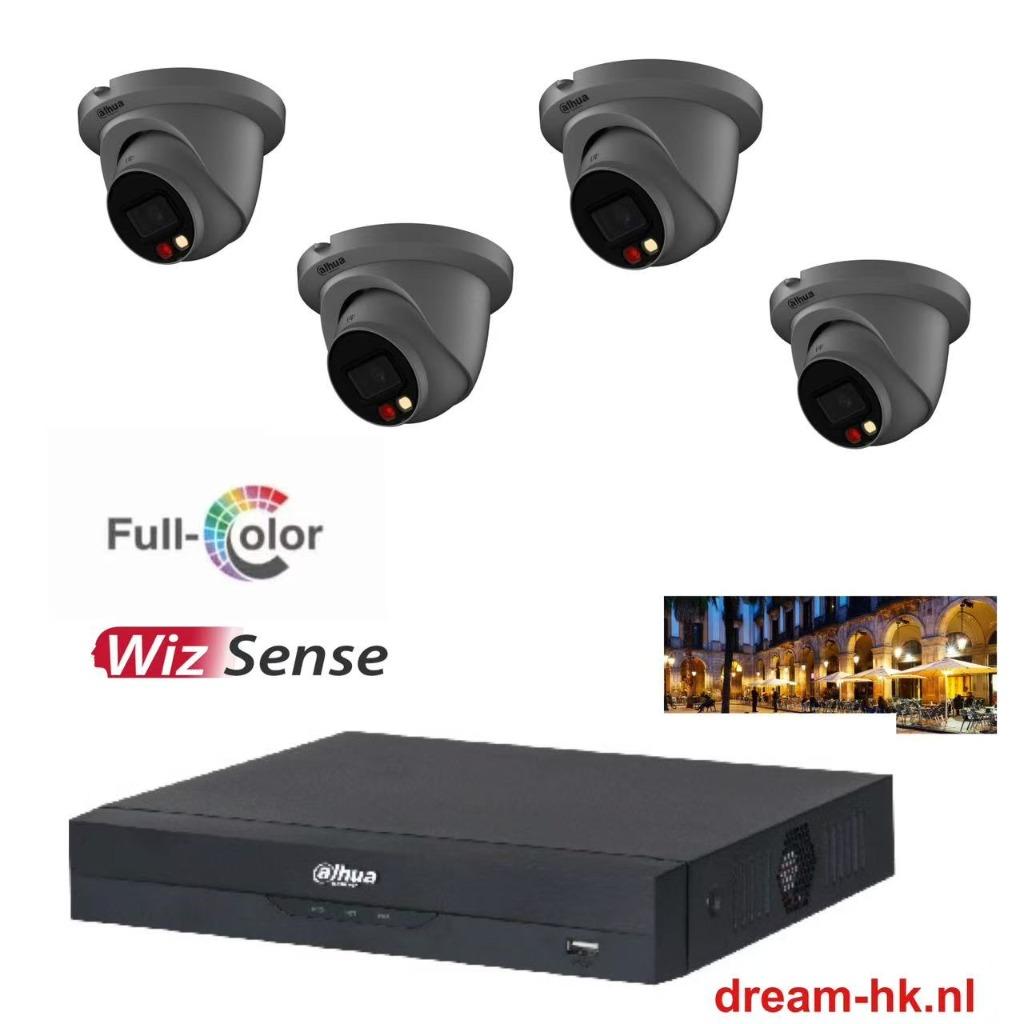 8MP Dahua WizSense Smart Dual Light Full Color 4CH IP PoE, Ophalen of Verzenden, Nieuw, Buitencamera