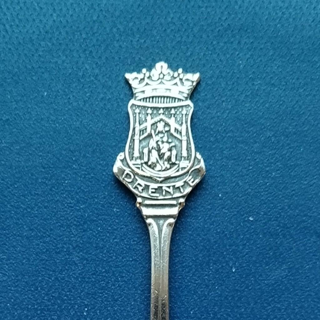 verzilverd lepeltje provincie Drente (Sola 100), Drenthe, Ophalen of Verzenden