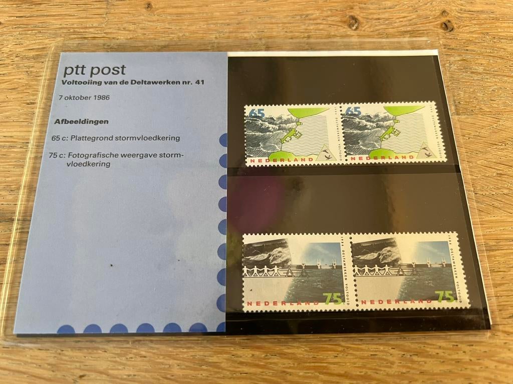 PTT Postzegelmapje 1986 Deltawerken, Postzegels en Munten, Postzegels | Nederland, Ophalen of Verzenden, Na 1940, Postfris